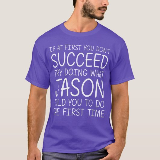 Jason Naam Verjaardag Grappig Kerstmis J T-shirt (Voorkant)
