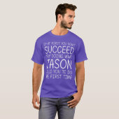 Jason Naam Verjaardag Grappig Kerstmis J T-shirt (Voorkant volledig)