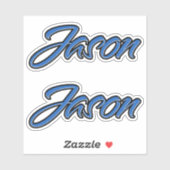 Jason Name blue Aufkleber Sticker Stickerset (Vel)
