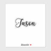Jason Name - Handgeschreven kalligrafie Sticker (Vel)