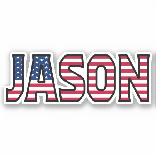 Jason Name Vorname USA Sticker Stickerset (Voorkant)