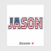 Jason Name Vorname USA Sticker Stickerset (Vel)
