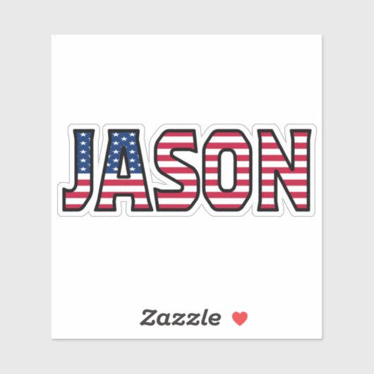Jason Name Vorname USA Sticker Stickerset (Vel)