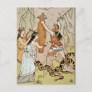 Jason pakt de Golden Fleece aan Briefkaart