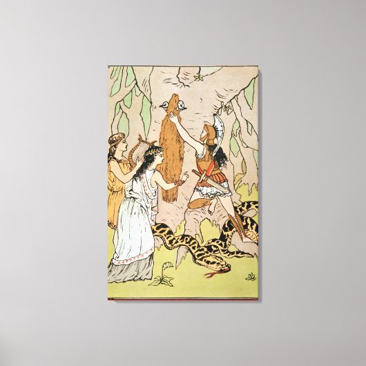 Jason pakt de Golden Fleece aan Canvas Afdruk (Voorkant)