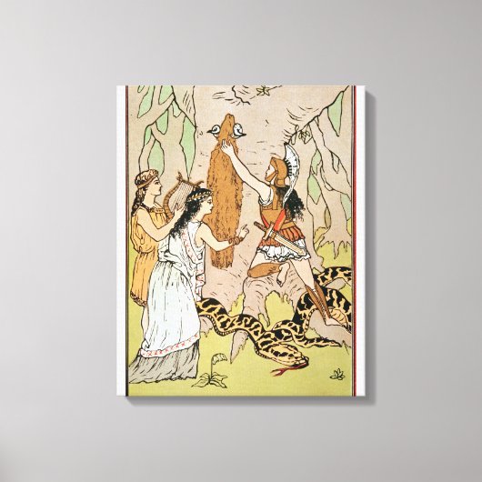 Jason pakt de Golden Fleece aan Canvas Afdruk (Voorkant)