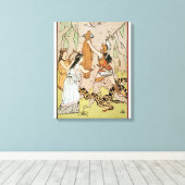 Jason pakt de Golden Fleece aan Canvas Afdruk (Insitu (Houten vloer))