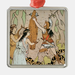 Jason pakt de Golden Fleece aan Metalen Ornament