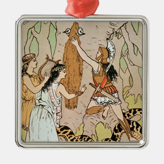 Jason pakt de Golden Fleece aan Metalen Ornament (Voorkant)