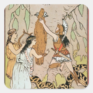 Jason pakt de Golden Fleece aan Vierkante Sticker