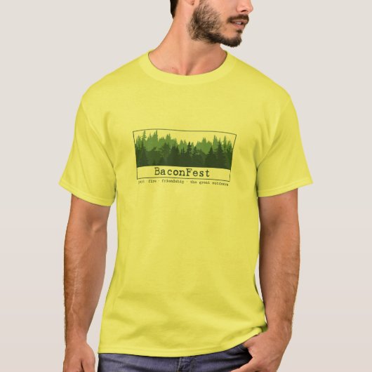 Jason - Short hoeve Trees Yellow L T-shirt (Voorkant)