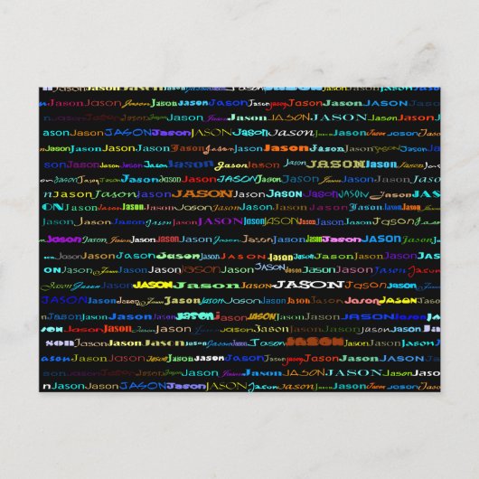 Jason Text Design I Briefkaart (Voorkant)