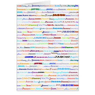 Jason Text Design II Wenskaart Verticaal