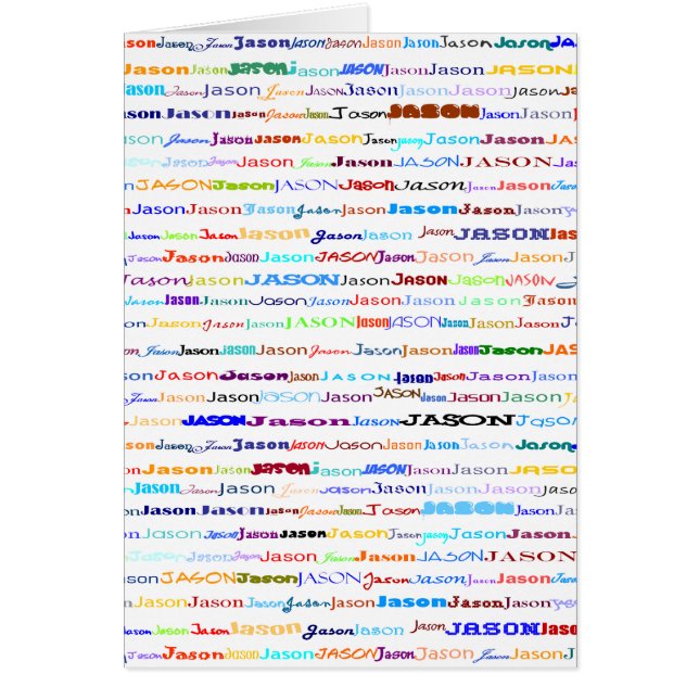 Jason Text Design II Wenskaart Verticaal (Voorkant)