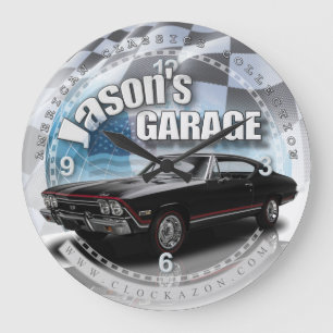 Jason's Garage Chevelle Wall Clock Grote Klok