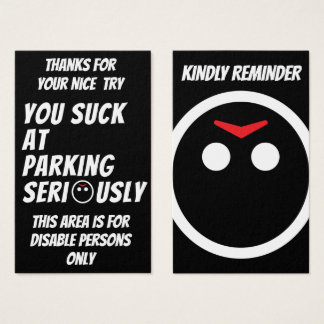 Jason's waarschuwing dat je serieus aan het parker visitekaartje