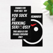 Jason's waarschuwing dat je serieus aan het parker visitekaartje (Bureau)