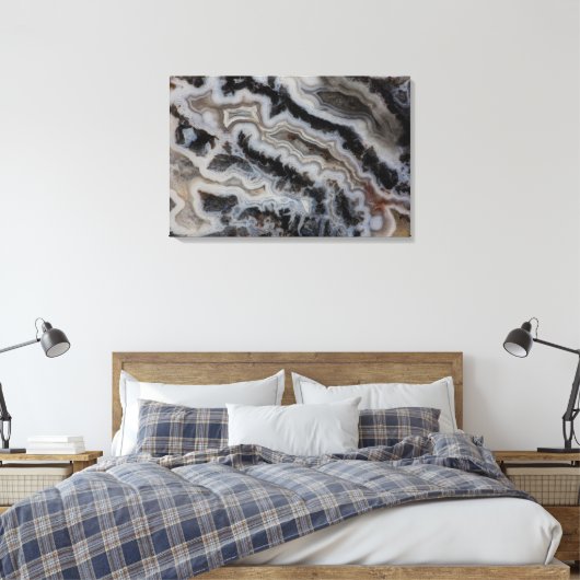Jasper Agate Gemengd Slab Canvas Afdruk (Insitu (Slaapkamer))