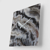 Jasper Agate Gemengd Slab Vierkante Klok (Hoek)