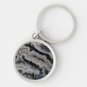 Jasper Agate Gemengde Plaat Sleutelhanger