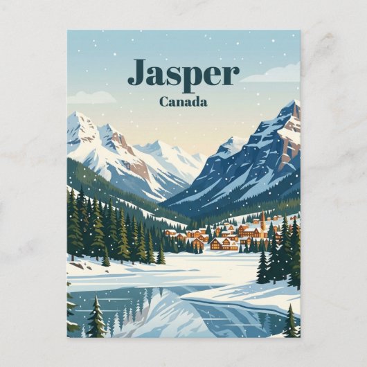 Jasper Alberta Canada Briefkaart (Voorkant)
