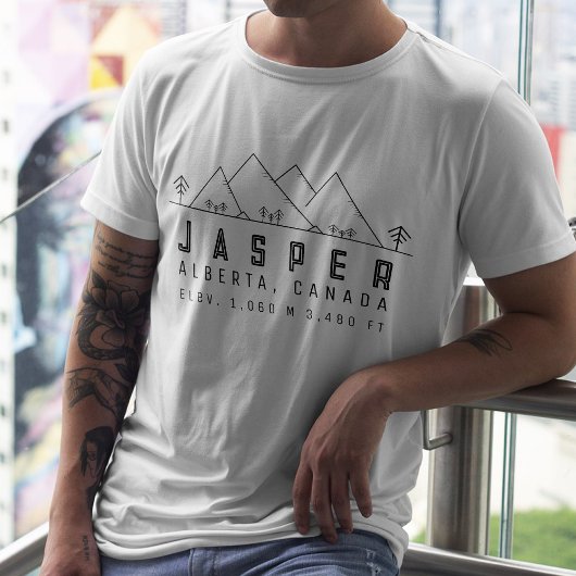 Jasper Alberta Canada minimalistische souvenirs T-shirt