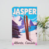 Jasper Alberta Canada reisposter Briefpapier (Staand voorkant)