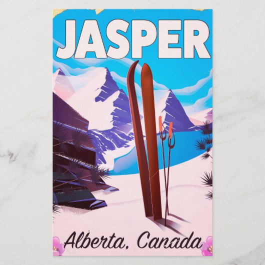 Jasper Alberta Canada reisposter Briefpapier (Voorkant)