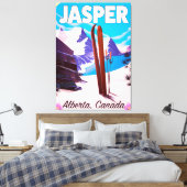 Jasper Alberta Canada reisposter Canvas Afdruk (Insitu (Slaapkamer))