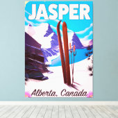 Jasper Alberta Canada reisposter Canvas Afdruk (Insitu (Houten vloer))