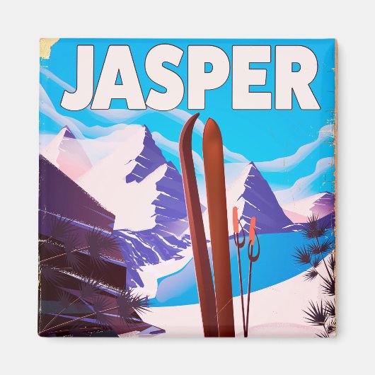 Jasper Alberta Canada reisposter Magneet (Voorkant)