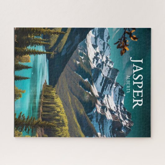 Jasper | Alberta Travel Retro Legpuzzel (Horizontaal)