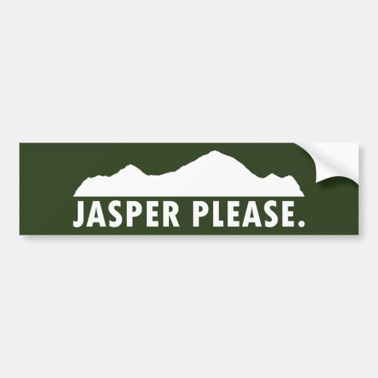 Jasper Alsjeblieft Bumpersticker (Voorkant)