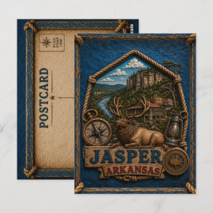 Jasper Arkansas Ansichtkaart Vintage Reis Briefkaart
