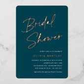 Jasper | Boho Minimalist Script Vrijgezellenfeest Folie Uitnodiging (Voorkant)