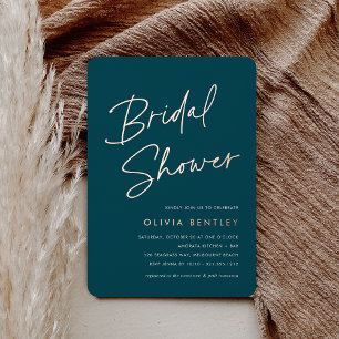 Jasper   Boho Minimalist Script Vrijgezellenfeest Folie Uitnodiging