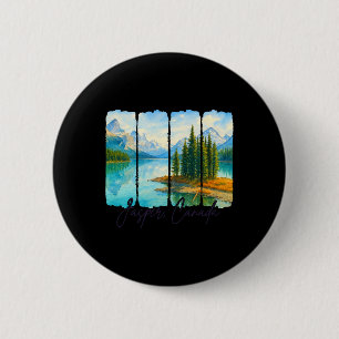 Jasper Canada Reizen Trip Borstelstreek Jasper Zo Ronde Button 5,7 Cm
