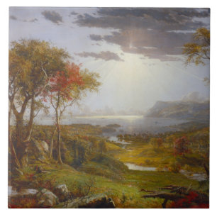  Jasper Cropsey - Autumn aan de Hudson-rivier Tegeltje