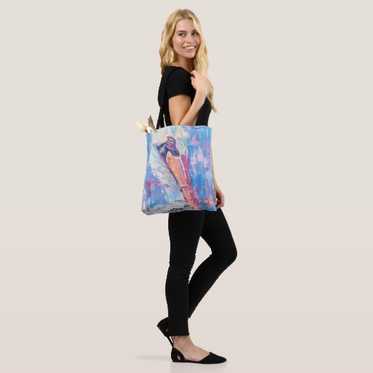 Jasper de Pelikaan Canvas tas (Op model)