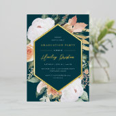 Jasper | Desert Floral Gradual Party Folie Uitnodiging (Staand Voorkant)