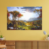 JASPER F. CROPSEY Herfst op de Hudson, 1860 Canvas Afdruk (Insitu (Woonkamer))