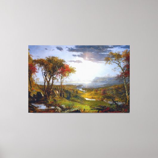JASPER F. CROPSEY Herfst op de Hudson, 1860 Canvas Afdruk (Voorkant)