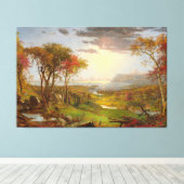 JASPER F. CROPSEY Herfst Op de Hudson Rivier 1860- Canvas Afdruk (Insitu (Houten vloer))