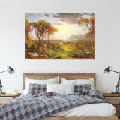 JASPER F. CROPSEY Herfst Op de Hudson Rivier 1860- Canvas Afdruk (Insitu (Slaapkamer))