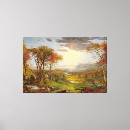 JASPER F. CROPSEY Herfst Op de Hudson Rivier 1860- Canvas Afdruk