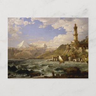 Jasper Francis Cropsey - De kust van Genua Briefkaart