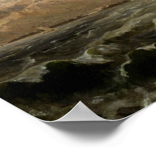 Jasper Francis Cropsey - De kust van Genua Poster (Hoek)