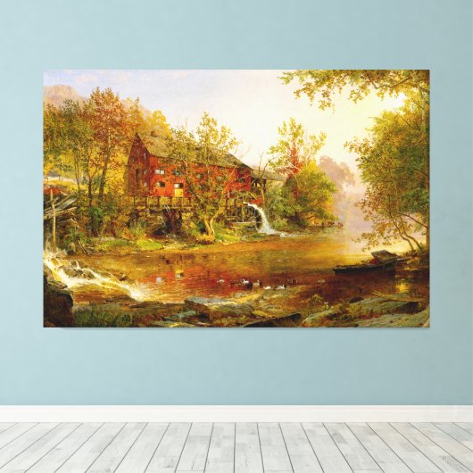 JASPER FRANCIS CROPSEY - DE OUDe MOLEN - 1876 - Canvas Afdruk (Insitu (Houten vloer))
