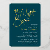 Jasper | Modern minimalistisch script repetitief d Folie Uitnodiging (Voorkant)