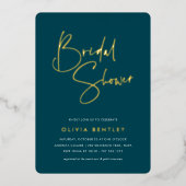 Jasper | Modern minimalistisch script Vrijgezellen Folie Uitnodiging (Voorkant)